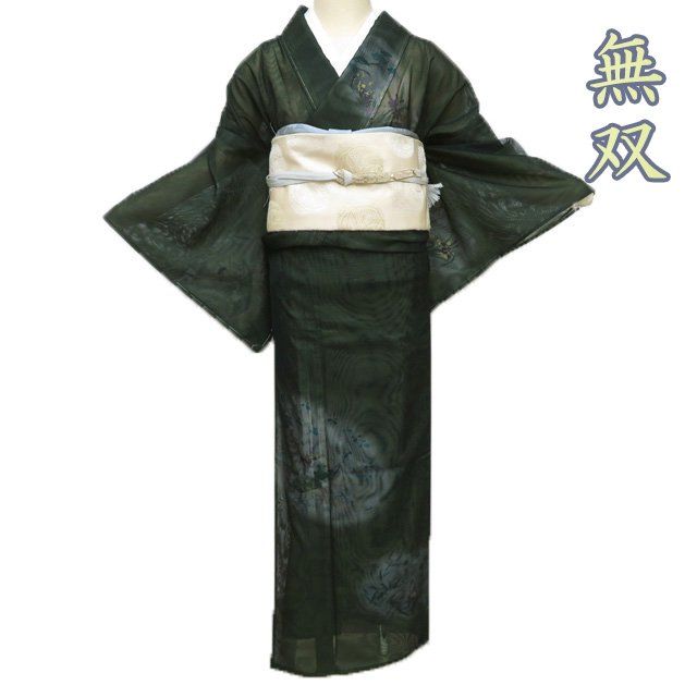 新品 前田仁仙 落款 更紗“花の更紗の物語”着物 正絹 仕付糸付 小紋