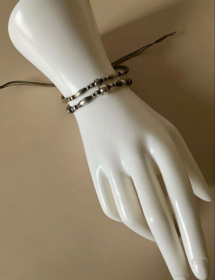 silver925ナバホパールづくしのブレスレット18cm