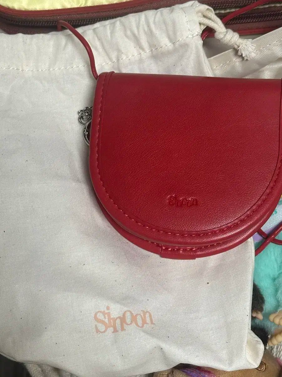 SINOON シヌーン ラウンドバッグ コインケース バッグ 赤 DECORATOM_COM_BR