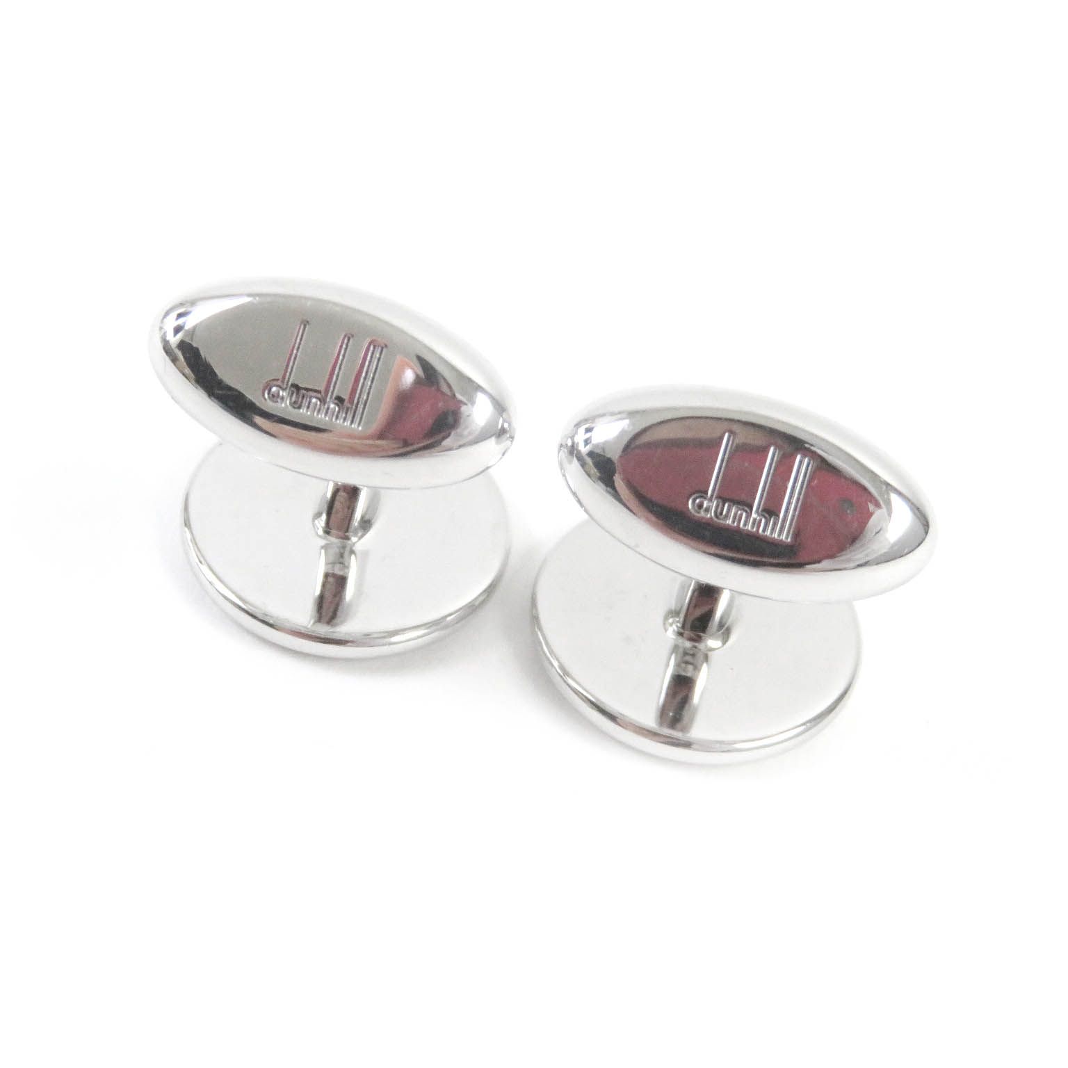 dunhill ダンヒル　925 カフス　カフリンクス　サークル 極美品□Dunhill ダンヒル サークルモチーフ ロゴ入り