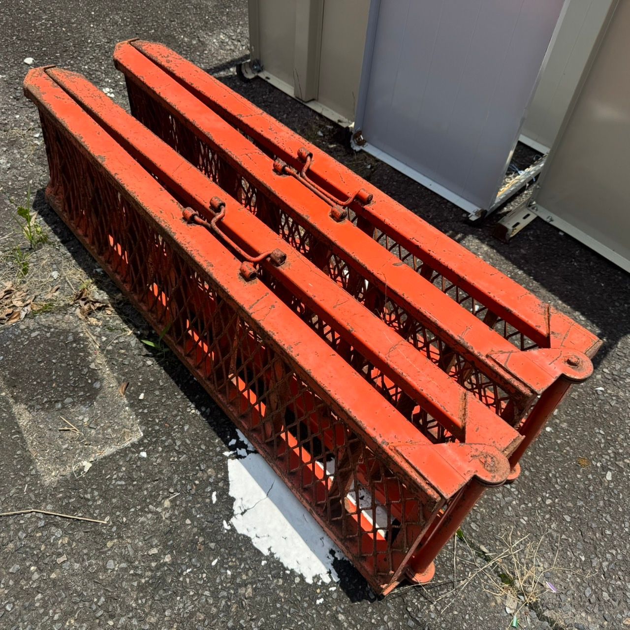 スチールブリッジ　ミチイタ　道板　歩み板　スロープ　長さ約240㎝　幅約30㎝　足場　農機具　農業機械 スチールブリッジ ミチイタ 道板 歩み板 スロープ 長約240㎝ 幅約30