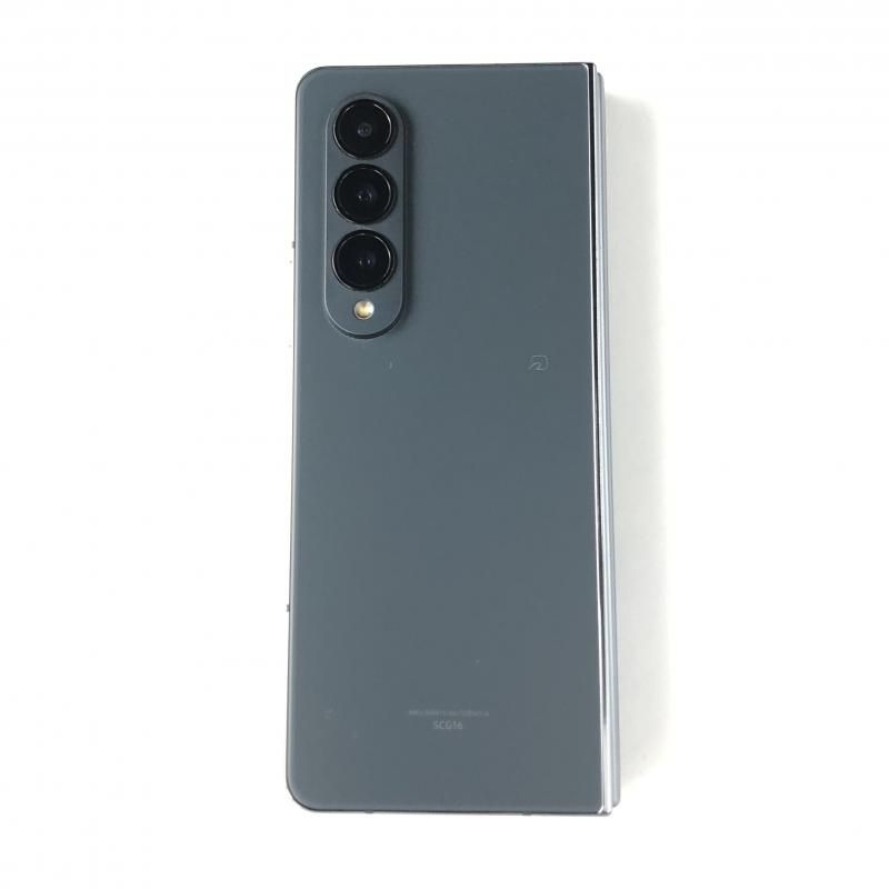 中古】【au】○Galaxy Z Fold4 (SCG16)(グレイグリーン)/SIM
