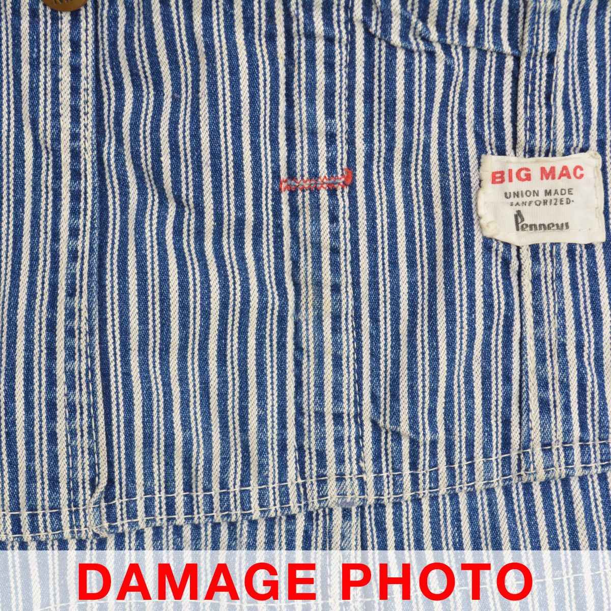 BIGMAC】60s～ ランダムヒッコリーストライプオーバーオール - メルカリ