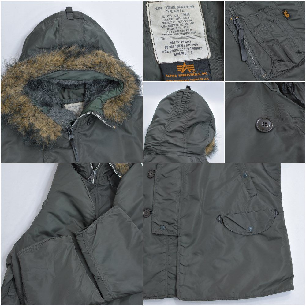 90s アメリカ製 ALPHA INDUSTRIES アルファインダストリーズ N-3B 