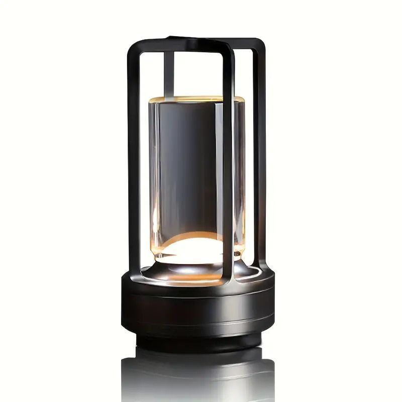 ランプ風ライト 黒 ブラック black 照明 屋外 ポータブルライト アウトドア照明 ポータブルメタルデスクランプ コードレスLEDテーブルランプ LEDテーブルランプ タッチコントロール充電式ラン