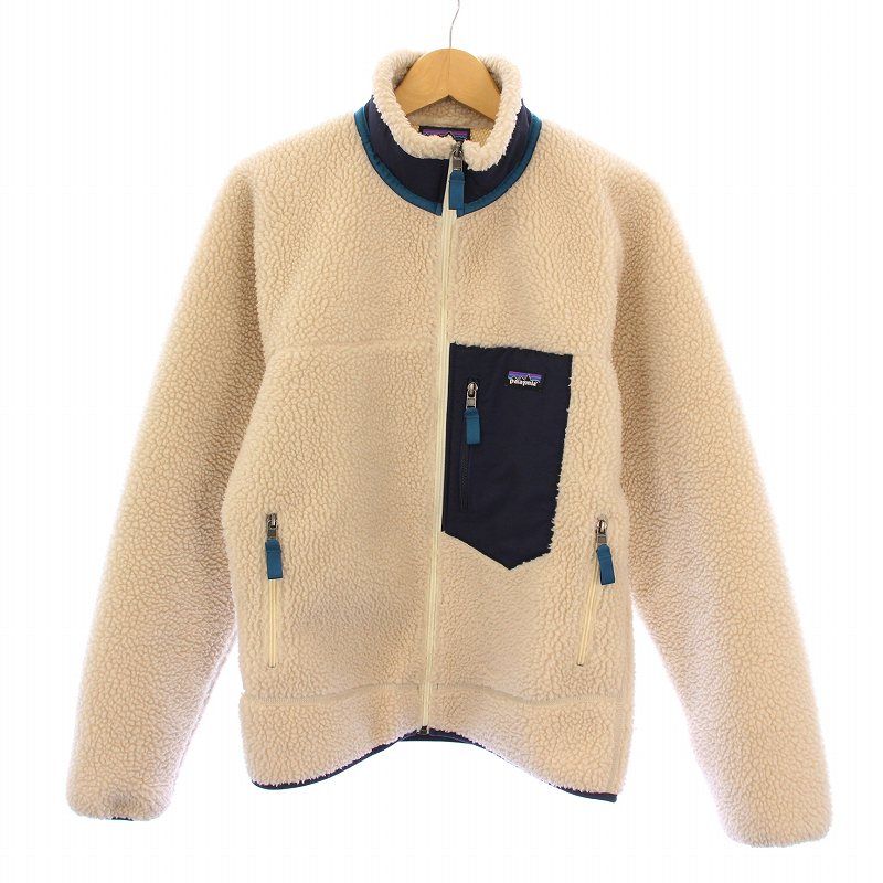 パタゴニア Patagonia クラシックレトロXジャケット ボア スタンド アウター ジップアップ ロゴ 切替 S ベージュ 23056 |BB