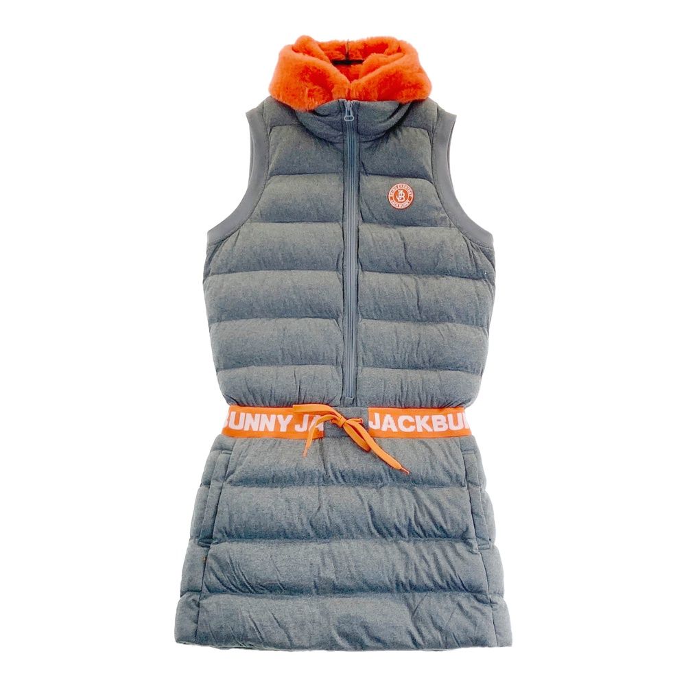 サイズ 0 JACK BUNNY ジャックバニー 2WAY 中綿 ノースリーブワンピース グレー系 240101456709 ゴルフウェア レディース ストスト