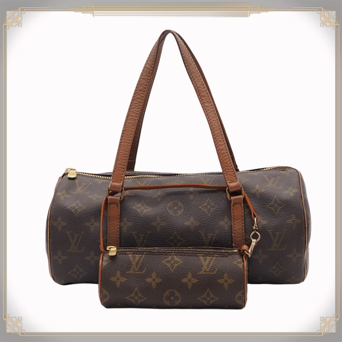 中古】LOUIS VUITTON ルイ ヴィトン パピヨン30 旧型 ヴィンテージ モノグラム・キャンバス レザー バッグ ハンドバッグ ブラウン  ゴールド金具 ポーチ付き M51365 - メルカリ