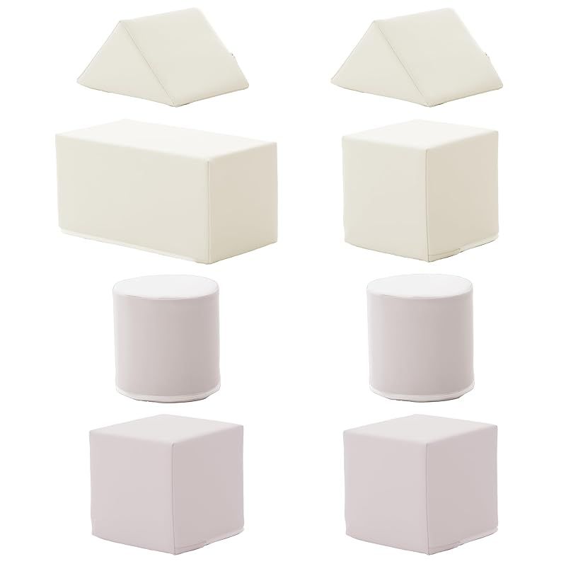 在庫セール セルタン プレイクッションmini 8個セット アイボリー|グレー 8点セット 積み木クッション 北欧風 キッズスペース 日本製 A997a-a-598WH|738GRY 8点セット 1