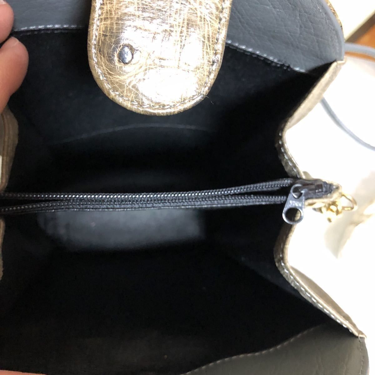 JRA/ショルダーバッグ/本革オーストリッチ/正規品/ベージュブラウン JRA/ショルダーバッグ/本革オーストリッチ/正規品/ベージュブラウン