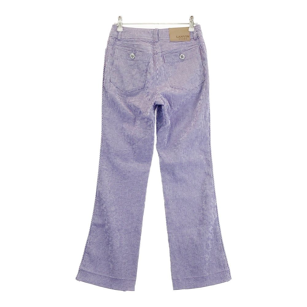 サイズ：36 LANVIN SPORT ランバン スポール  シアサッカー ストレッチパンツ チェック柄 レッド系 [240101496284] ゴルフウェア レディース ストスト サイズ：36 LANVIN SPORT ランバン スポール シアサッカー