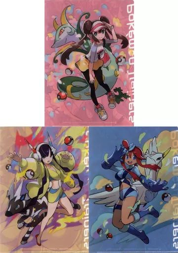 ポケモン A4クリアファイル５枚セット メイ カミツレ フウロ ヒカリ シロナ 中古】クリアファイル メイ＆カミツレ＆フウロ A4クリアファイル
