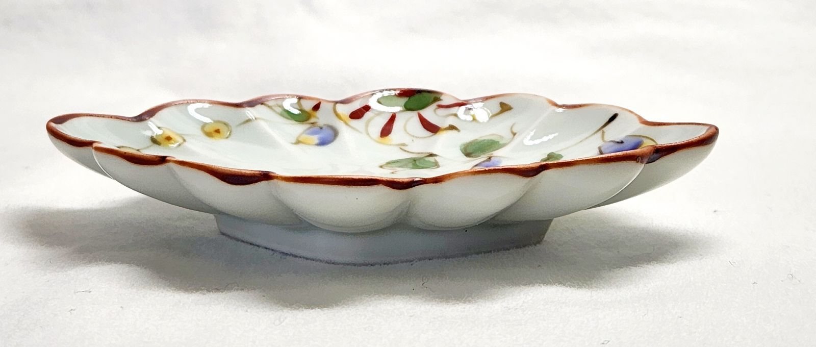 波佐見焼 空萌工房 人気のうさぎの小路 菊割菱小皿 白 2枚セット