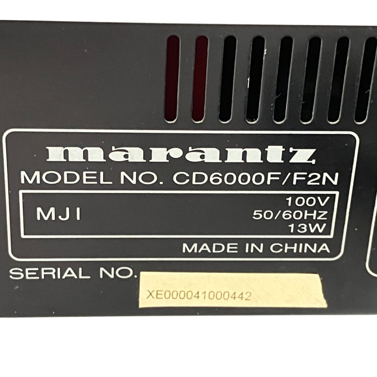 大幅値下げ！ Marantz CD6000F F2N CDプレーヤー オーディオ 音響機材 訳有 T10540534 継続