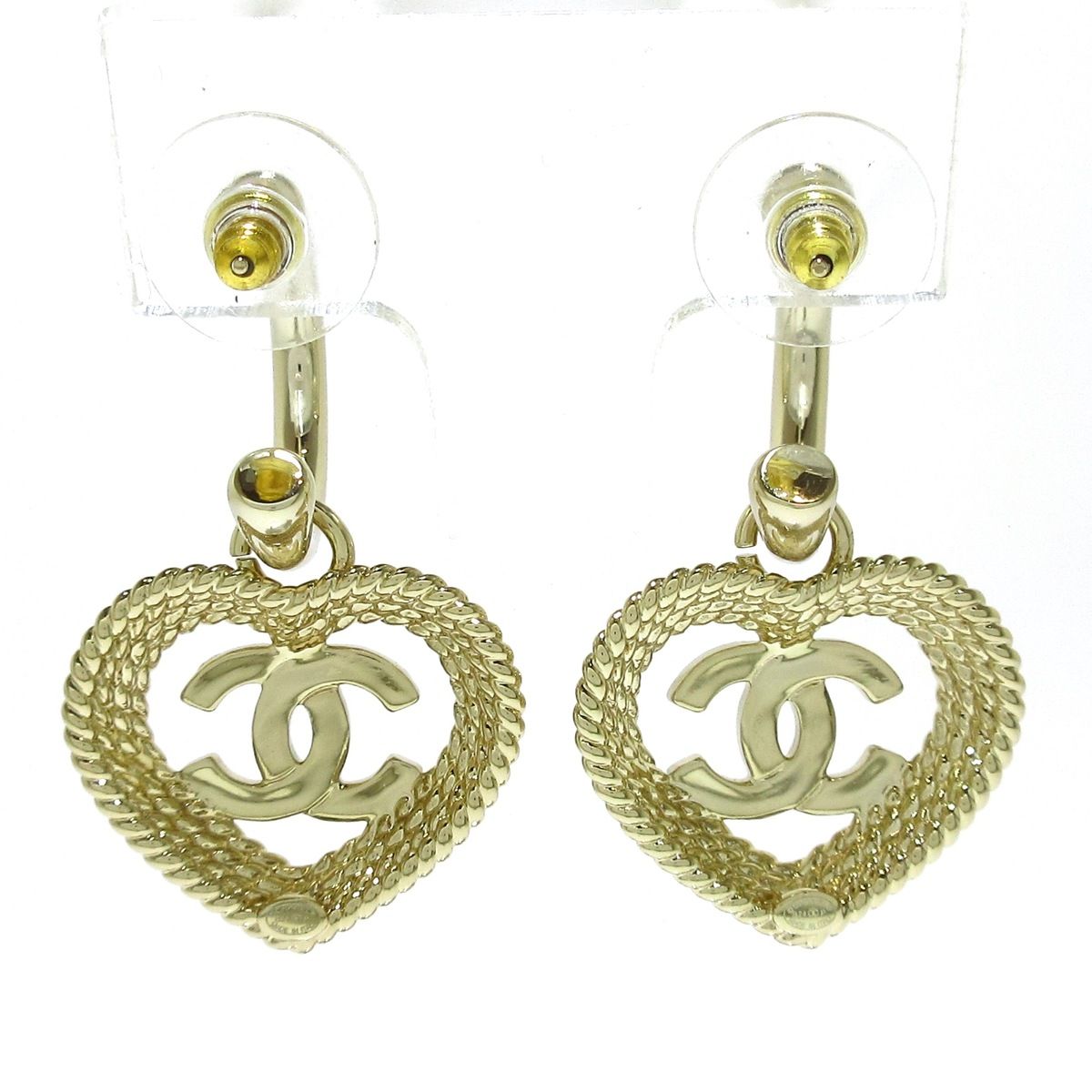❤️CHANEL  シャネルピアス　ハート　ココマーク❤️ Aランク】シャネル CHANEL ココマーク ハートピアス ABC742