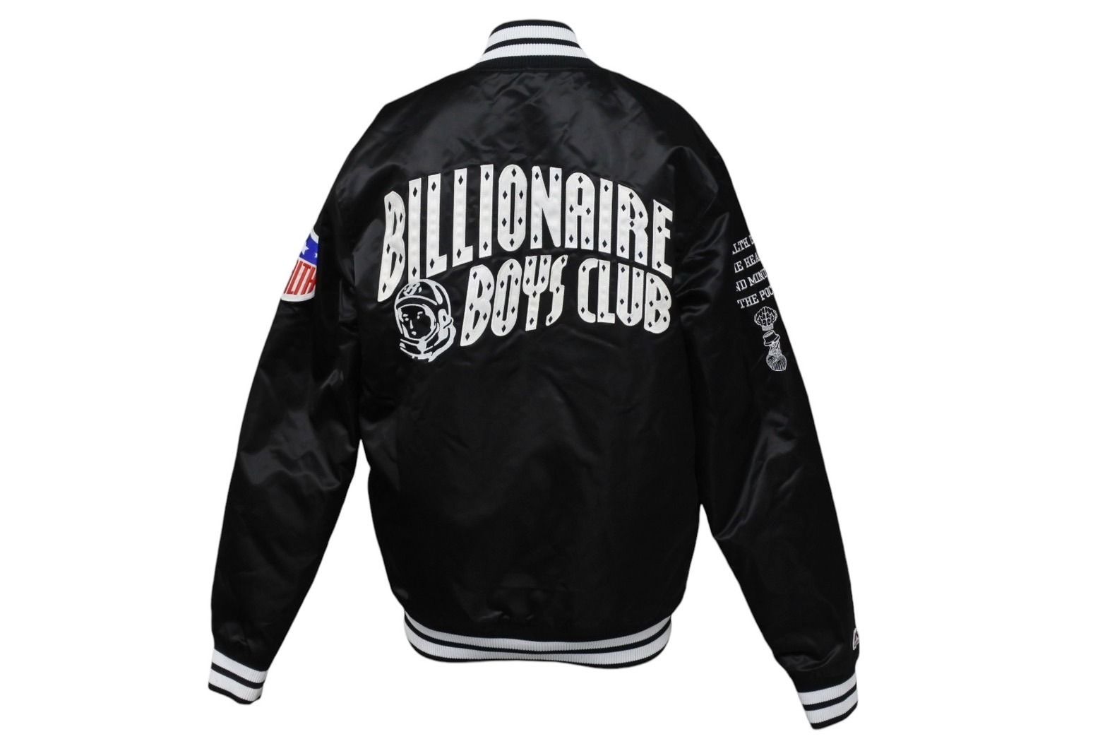 極美品 BILLIONAIRE BOYS CLUB ビリオネアボーイズクラブ スタジャン ナイロン ブラック サイズS ブラック  XM23-MAJ-0013-BLK5 中古 4c069679