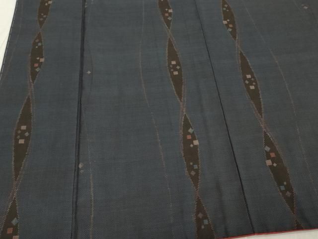 まとめ売り160cm 平和屋着物□本場大島紬 7マルキ 抽象文様 正絹 逸品 DAAT8946zy