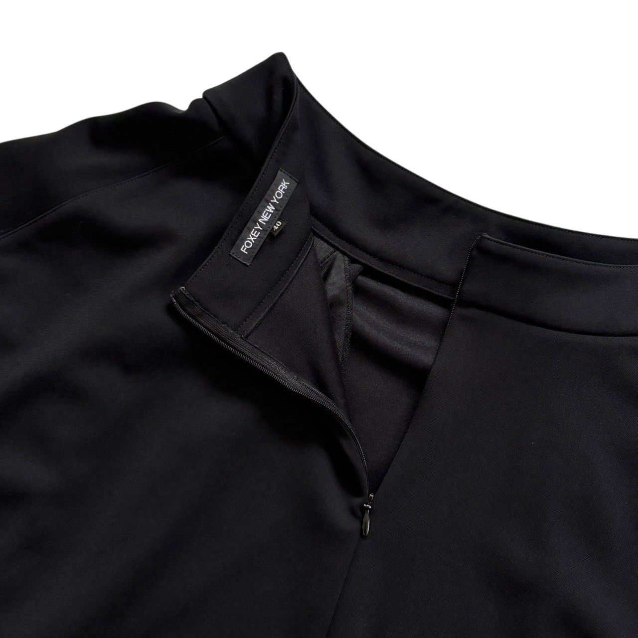 FOXEY フォクシー フレアスカート 黒 フレア 膝丈スカート レディース