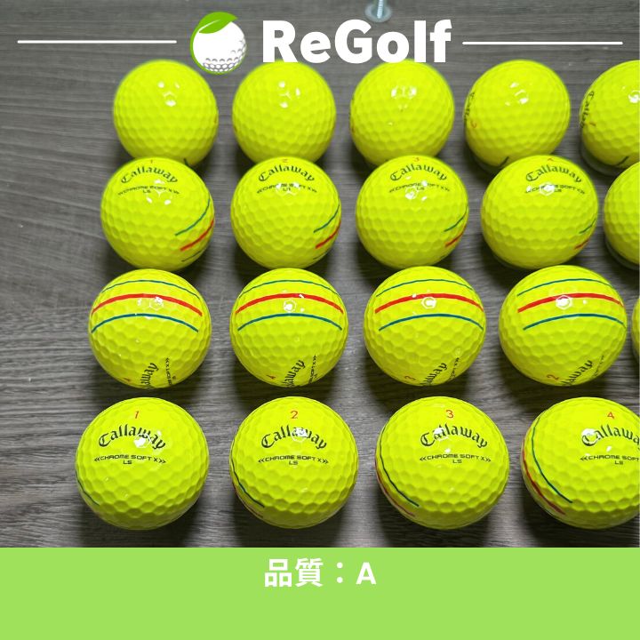 Callaway - 【中古】 【送料無料】 ロストボール キャロウェイ クロムソフト X LS トリプルトラック イエロー 年式混合 20球 Aランク リゴルフ 中古】 【送料無料】 ロストボール キャロウェイ クロムソフト X