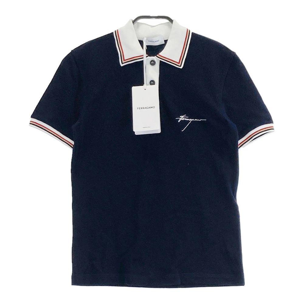 Salvatore Ferragamo サルヴァトーレ フェラガモ 半袖ポロシャツ ネイビー系 XS 240101489726 レディース