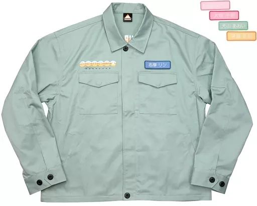 衣類　ロゴ 作業着 ジャケット グリーン Mサイズ 「ゆるキャン△」 中古】衣類 ロゴ 作業着 ジャケット グリーン Mサイズ 「ゆる