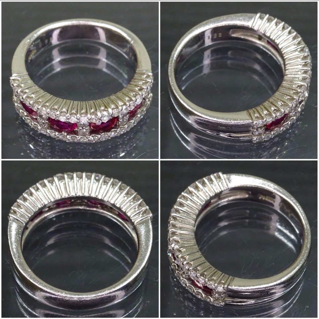 プラチナ pt900 天然ルビー1.22ct 天然ダイヤモンド0.59ct デザイン