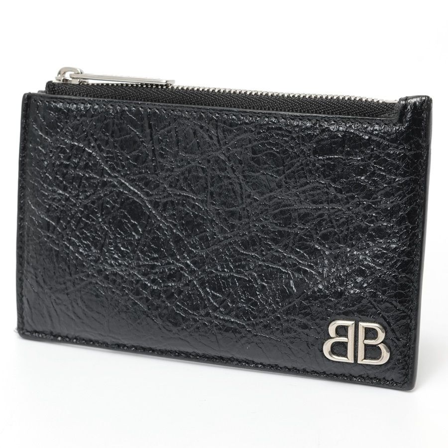 バレンシアガ BALENCIAGA モナコ ロング コイン カードホルダー カードケース 766575 アリーナラムスキン ブラック 商品番号 S-159181