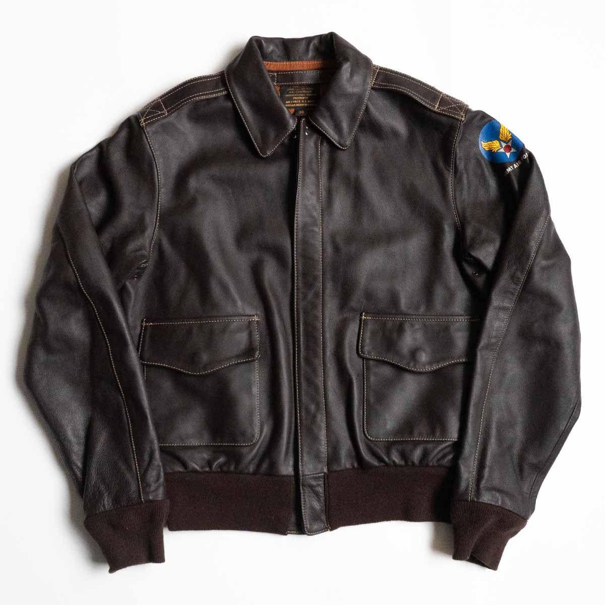 MORGAN MEMPHIS BELLE A-2 ホースハイド フライトジャケット 38 レザー ブラウン モーガン 25050402