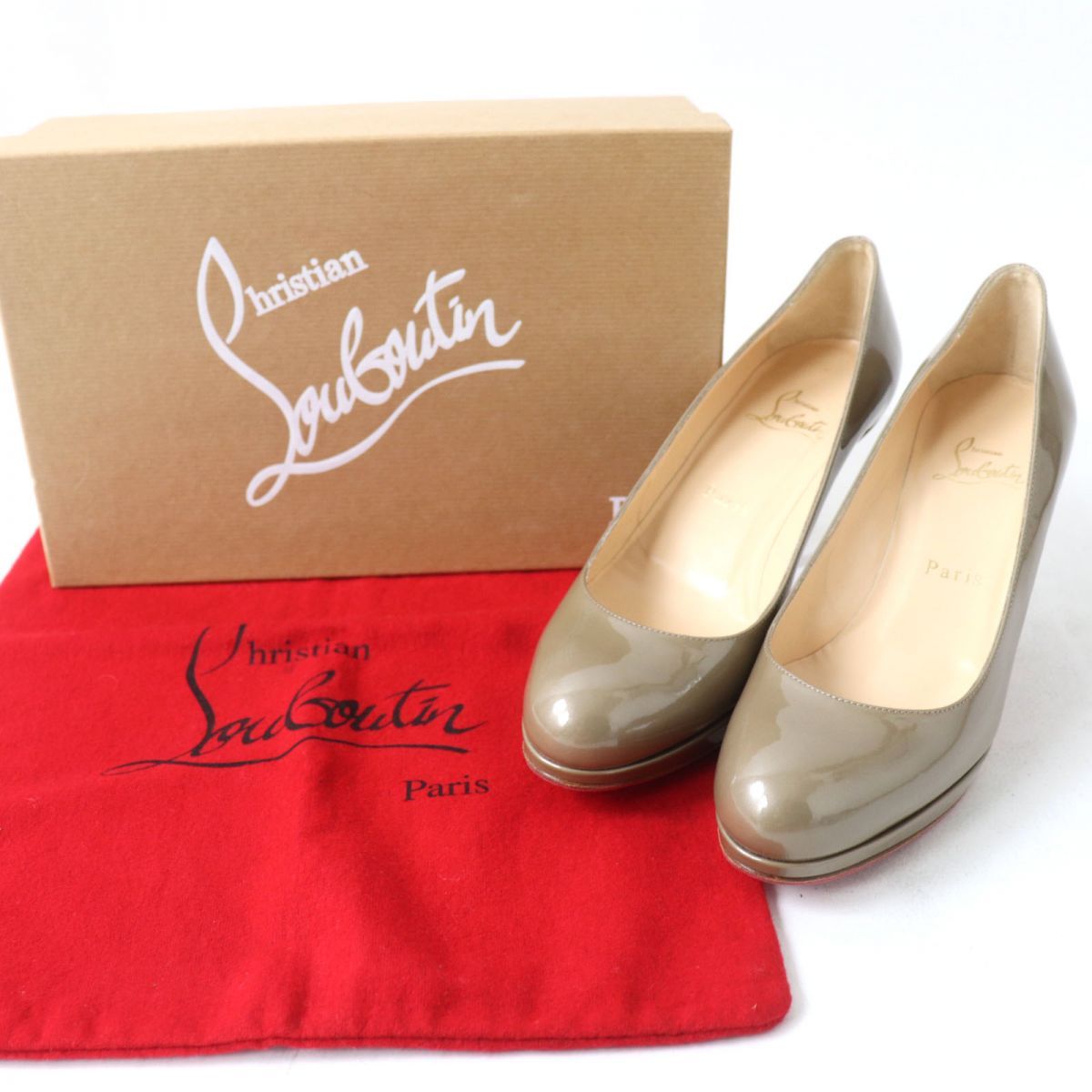 極美品☆Christian Louboutin クリスチャンルブタン パテントレザー