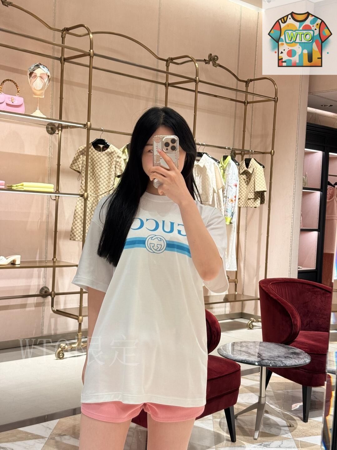 今日特価】Gucci 25FW ロゴマークプリント 半袖 T シャツ-2