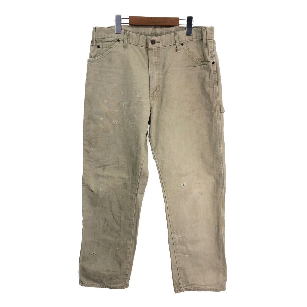 Dickies ディッキーズ ダック ペインターパンツ アイボリー (メンズ W36 L32) 中古 古着 S8269