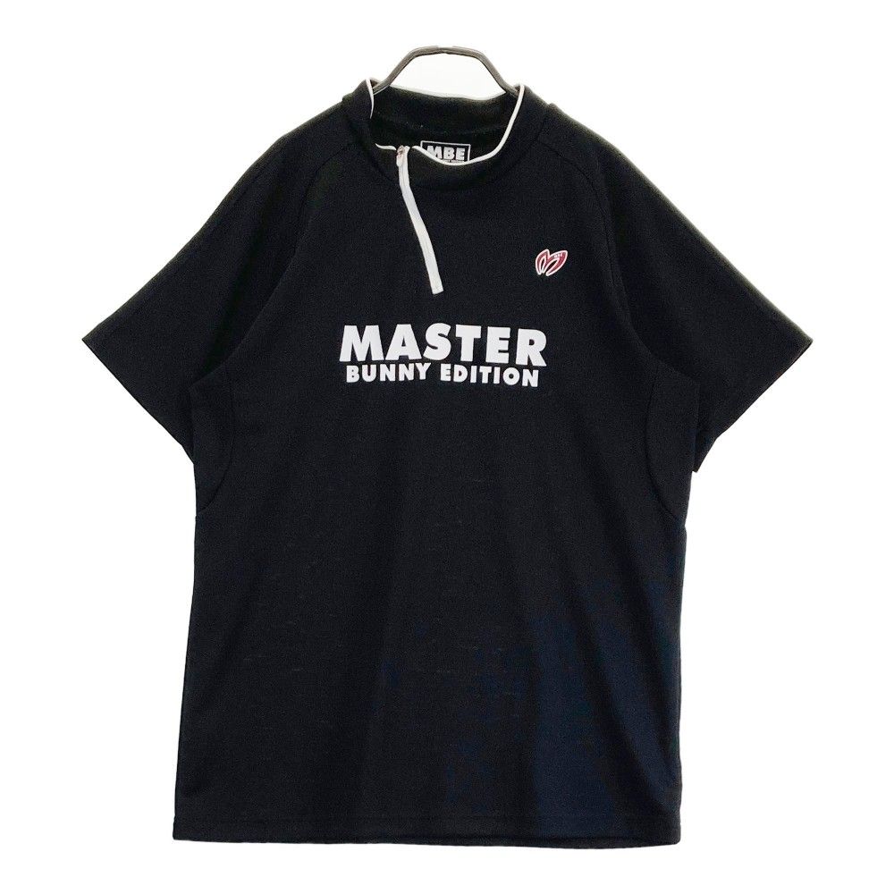 サイズ 6 MASTER BUNNY EDITION マスターバニーエディション ハーフジップ 半袖Tシャツ ブラック系 240101417843 ゴルフウェア メンズ ストスト
