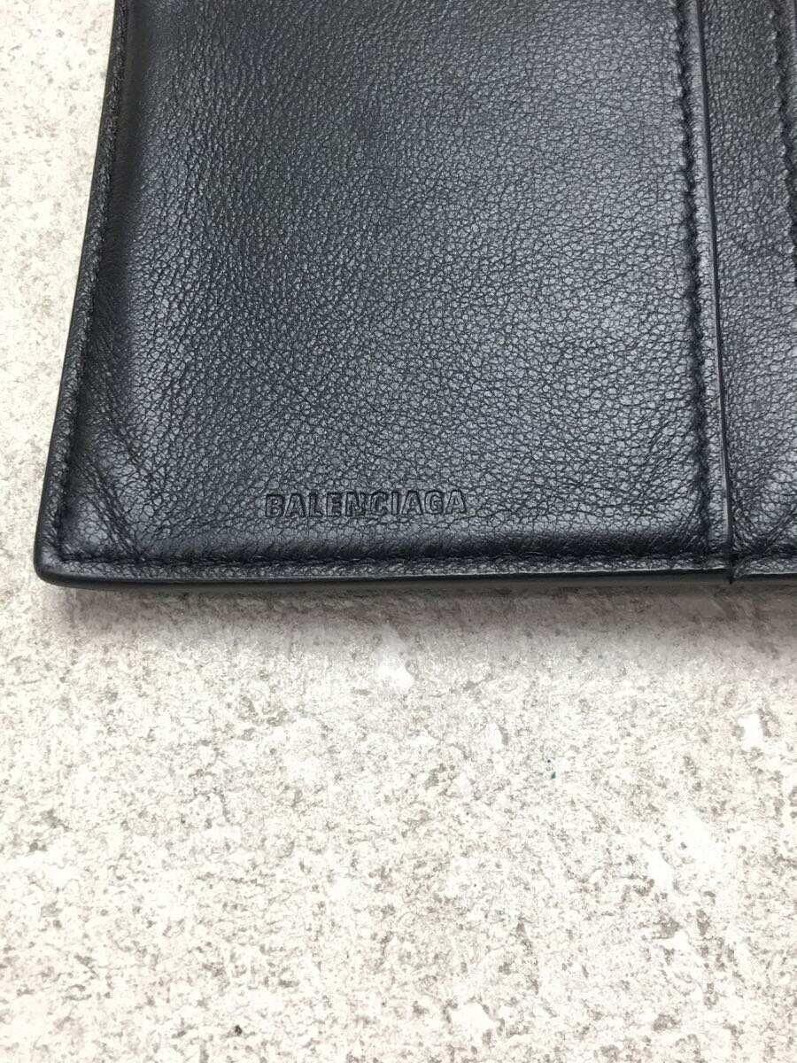 BALENCIAGA レザー 長財布 594692 ブラック グリーン ロゴ BALENCIAGA レザー 長財布 594692 ブラック グリーン ロゴ