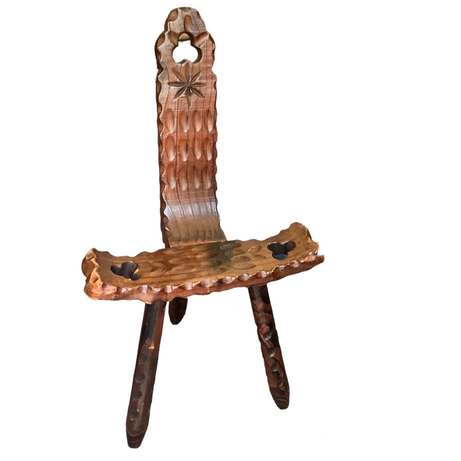 ヴィンテージ】シェファードチェア 3本脚 スペイン 遊牧民 天然