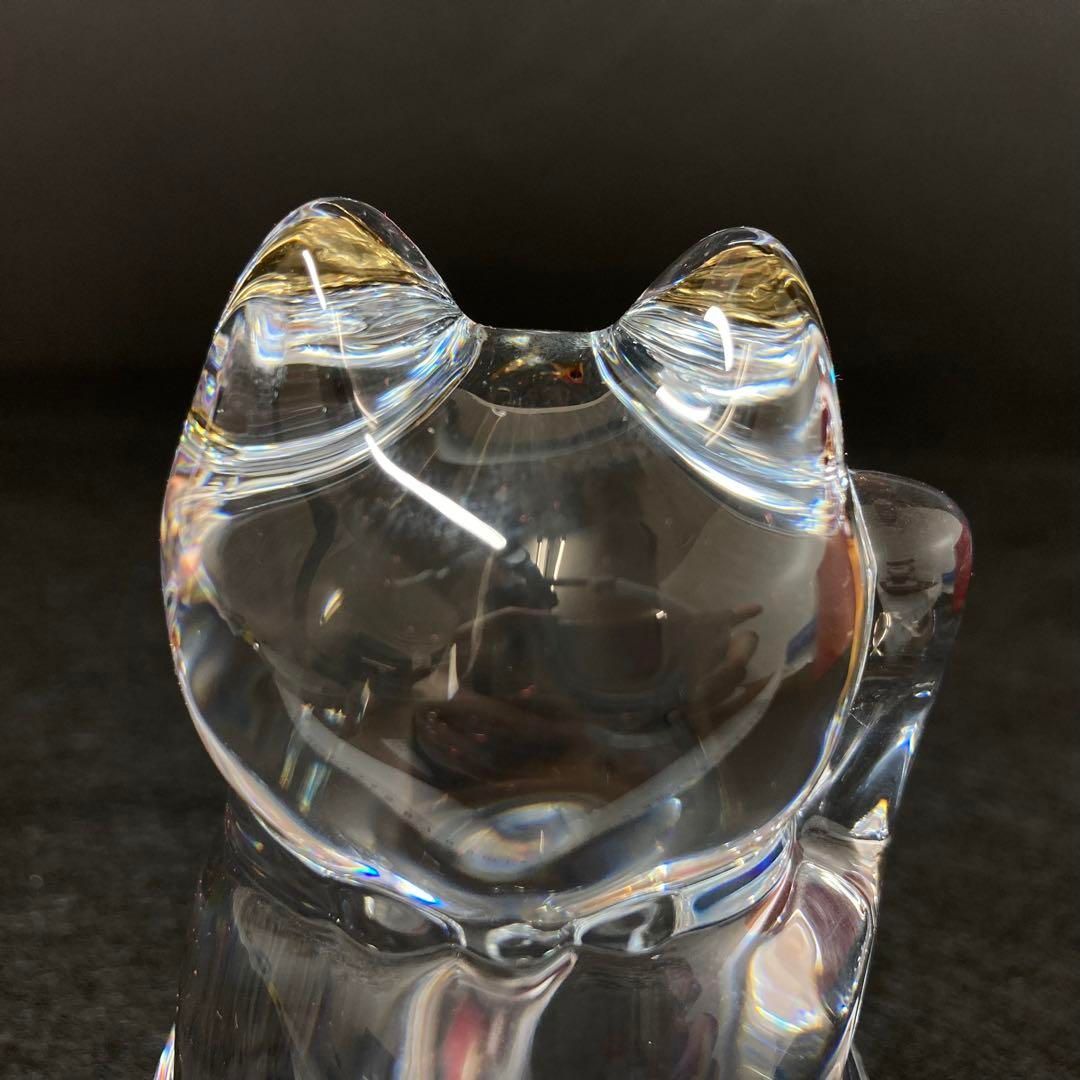 バカラ　まねきねこ　フィギュア　共箱　トコヒ　東金6-0228② バカラまねきねこフィギュア共箱トコヒ東金6-0228②