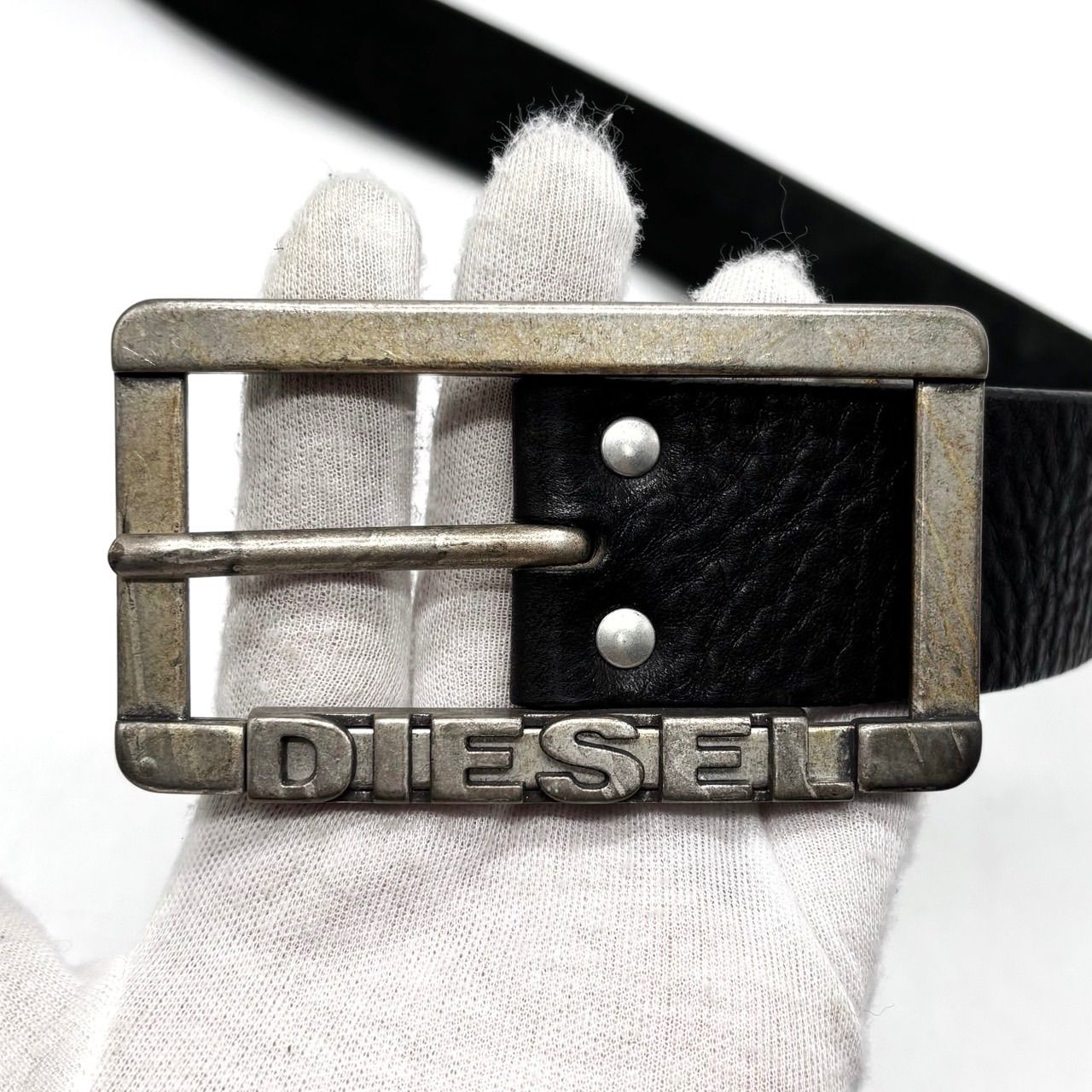 DIESEL ディーゼル スタッズ ベルト レザー y2k 牛革 イタリア製 DIESEL ディーゼル スタッズ ベルト レザー y2k 牛革 イタリア製