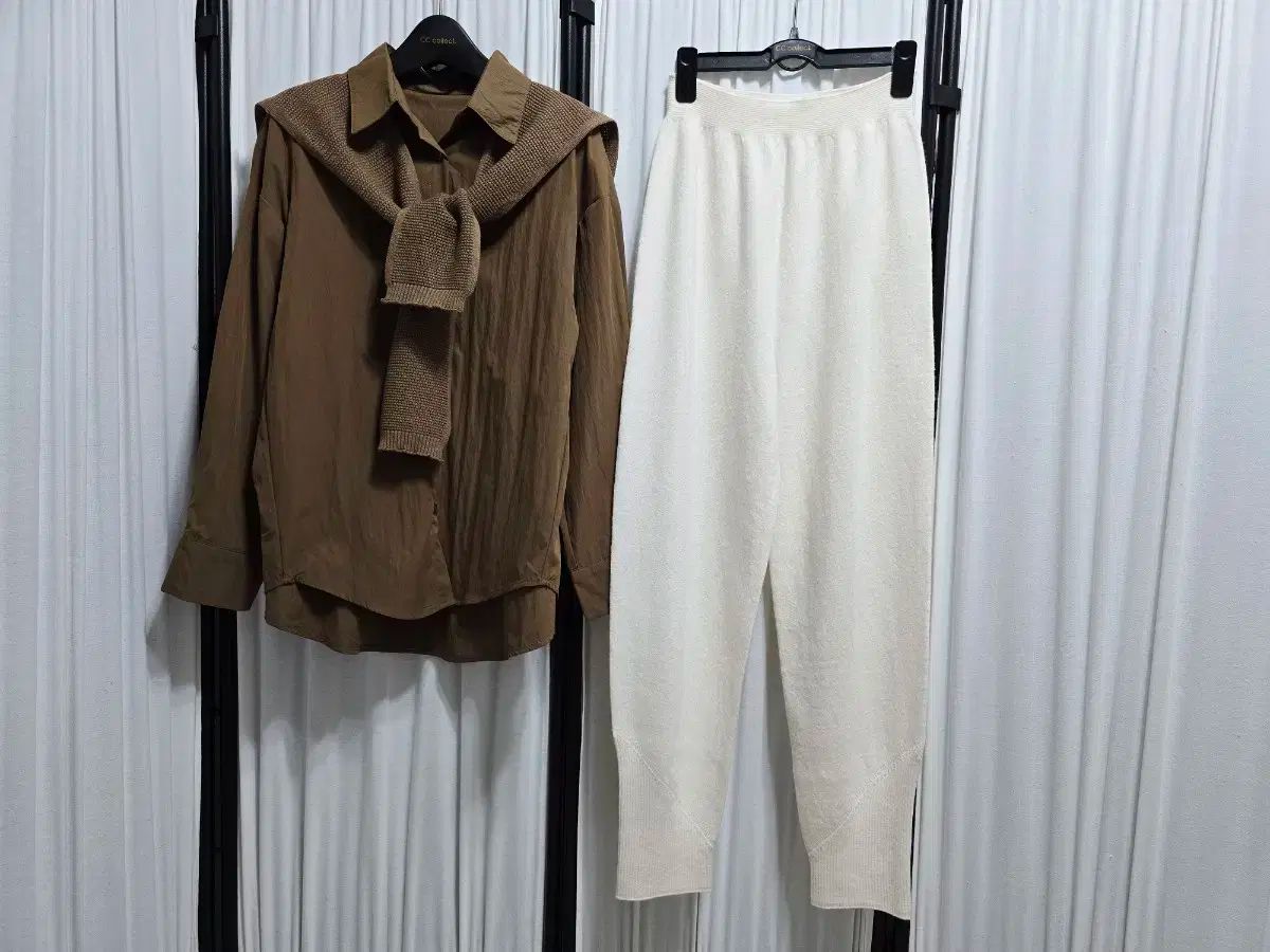 CC collect ウール100 アイボリー ニットパンツ