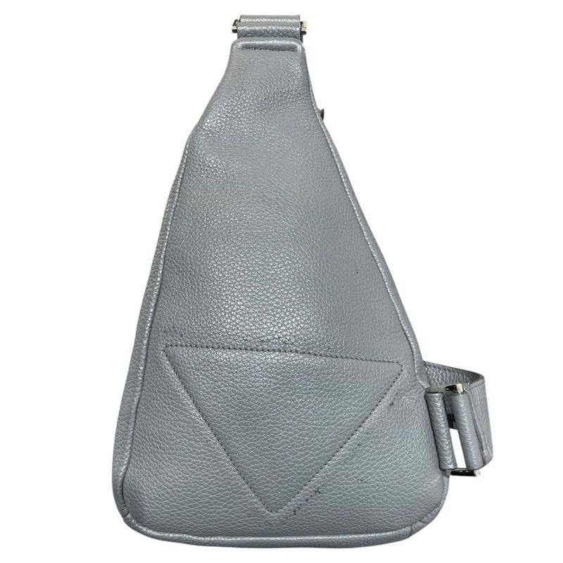 プラダ PRADA ショルダーバッグ グレー SV金具 レザー メンズ ボディバッグ