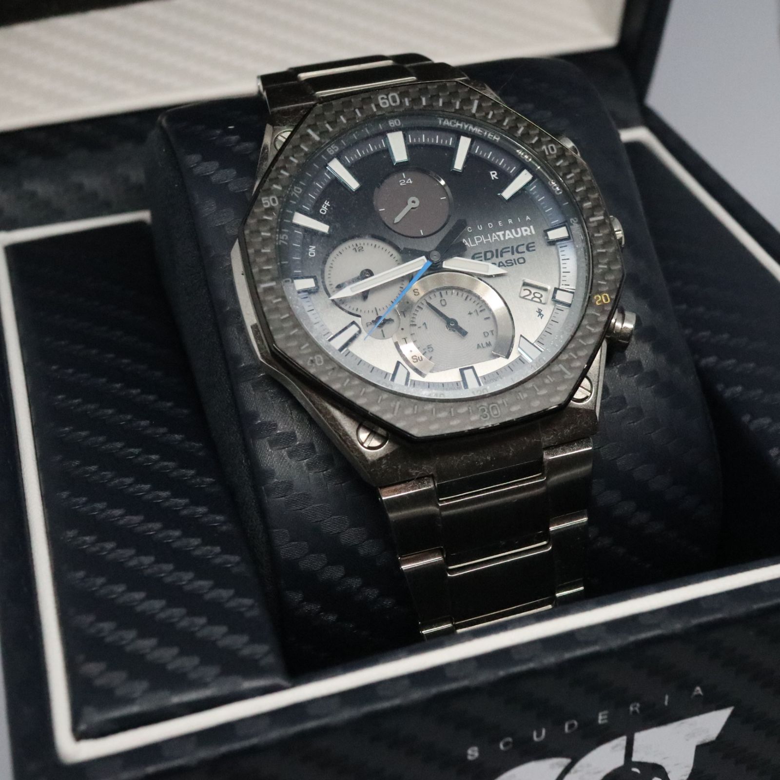 稼働品】CASIO EDIFICE カシオ エディフィス アルファタウリ カーボン 