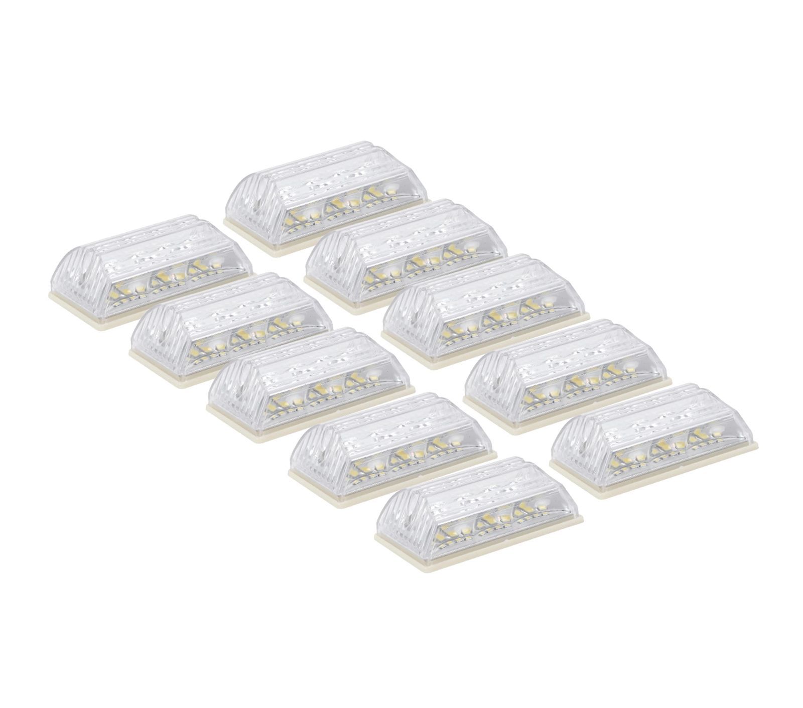 数量限定 24V トラック 用 角型 12 LED サイド マーカー ランプ 10個 セット ダンプ バス アンバー カー トレーラー 大型トラック デコトラ サイドランプ ダウンライト 防水 角(ホワイト 10個セッ