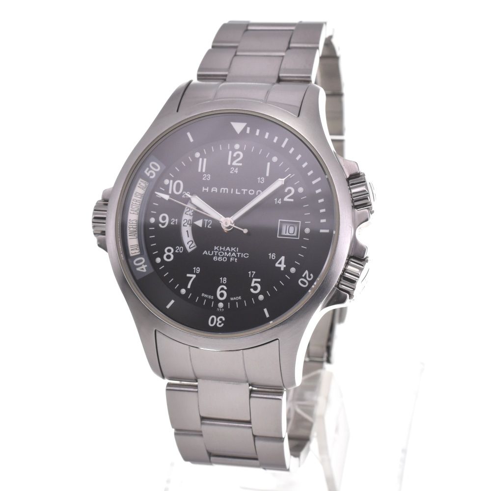 ハミルトン HAMILTON H776151 カーキ ネイビー GMT デイト 自動