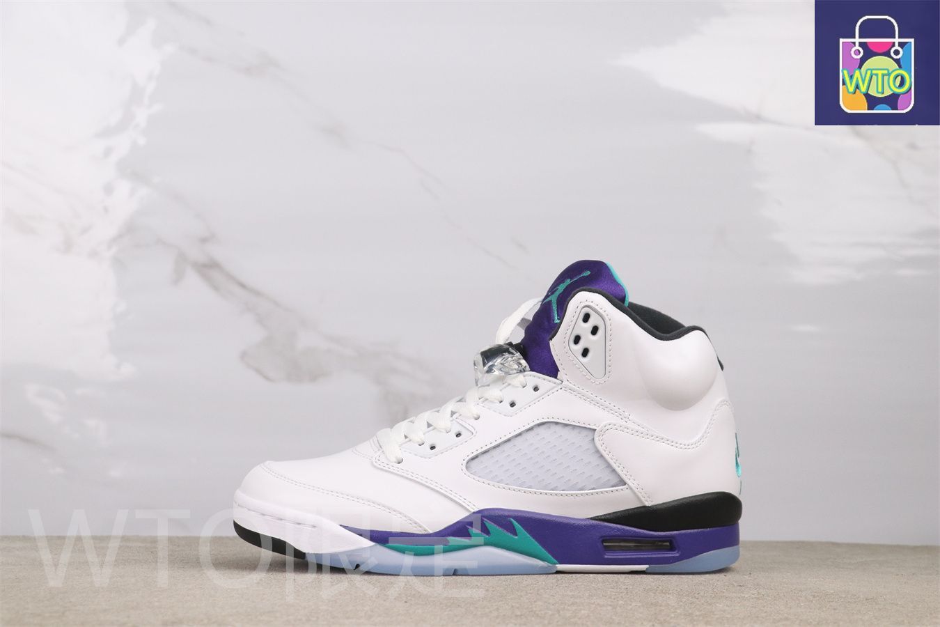今日 Air Jordan 5 エアジョーダン 5 HQ7978-100 ホワイト紫ブドウ-WTO輸入3