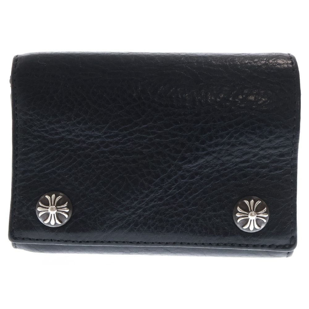 CHROME HEARTS (クロムハーツ) 3FOLD 3フォールド レザーウォレット 財布 ブラック BCA364