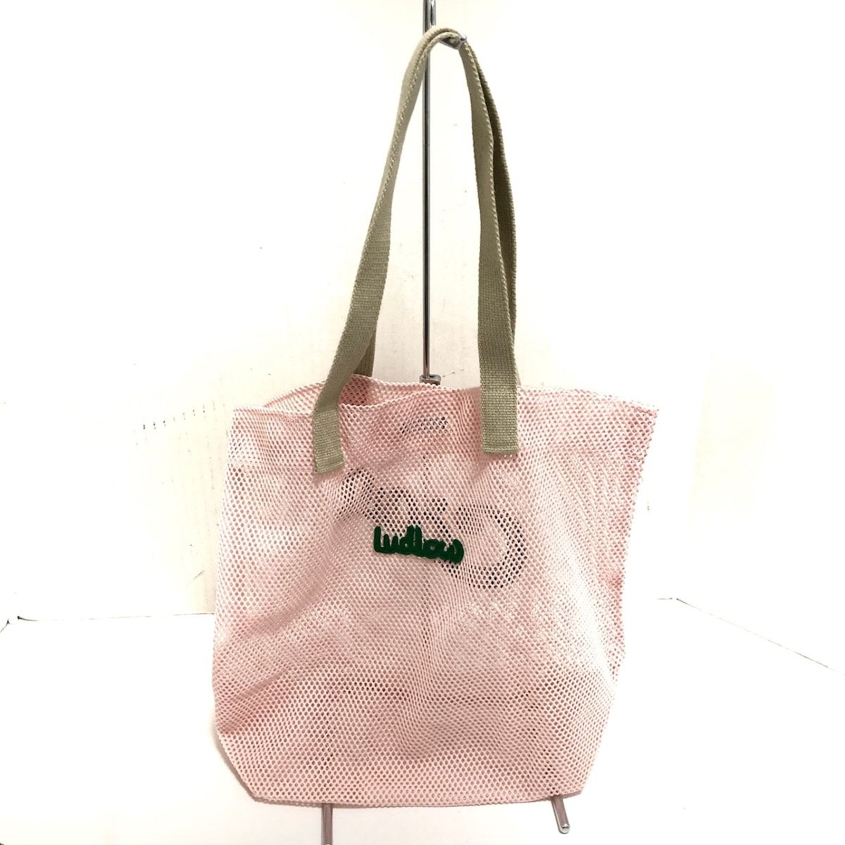 LUDLOW(ラドロー) トートバッグ美品 - ピンク メッシュ 化学繊維  
