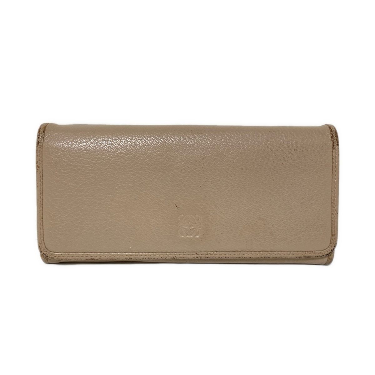 【売れ筋】 LOEWE(ロエベ) 長財布 - グレーベージュ レザー - メルカリ 小物