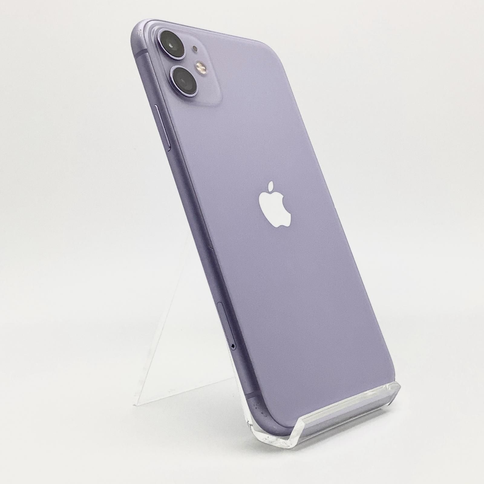 全額返金保証 最速発送 Apple iPhone 11 128GB パープル SIMフリー 動作 済 67%