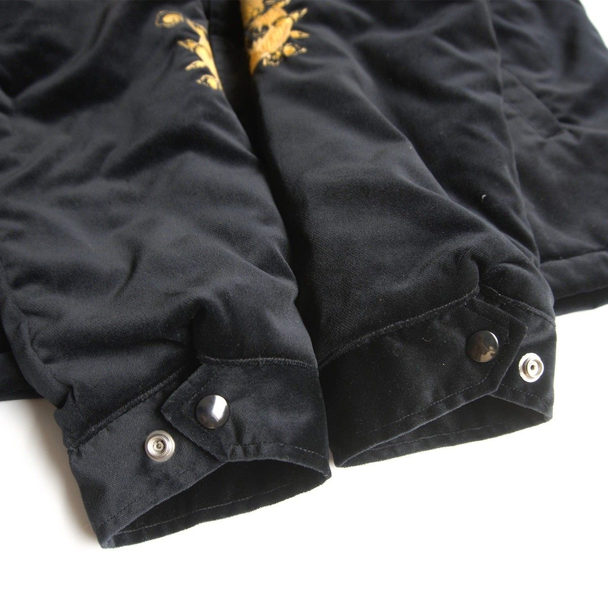 雰囲気抜群】GOLD【VELVETEEN VIET-NAM JACKET】XL 別珍 ベトジャン 