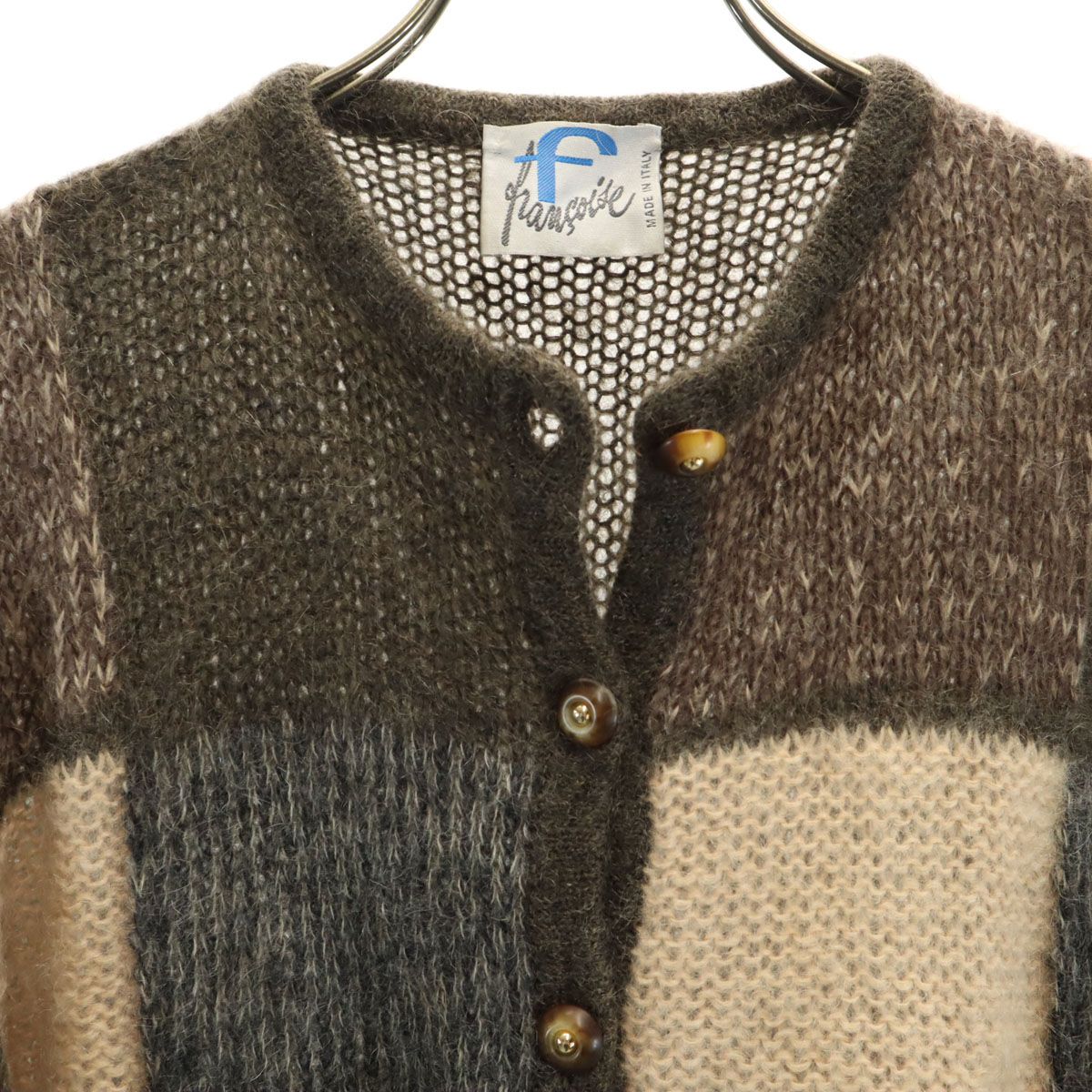 80s イタリア製 ヴィンテージ 長袖 販売済み ニットカーディガン  