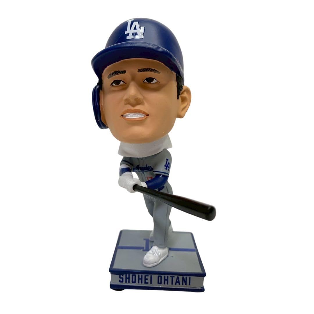 FOCO SHOHEI OHTANI 大谷翔平 MLB公式 LOS ANGELES DODGERS アウェイユニフォーム 約11.43cm フィギュア 人形 LA ドジャース ボブルヘッド 並行輸入品 アウェイユニフォーム