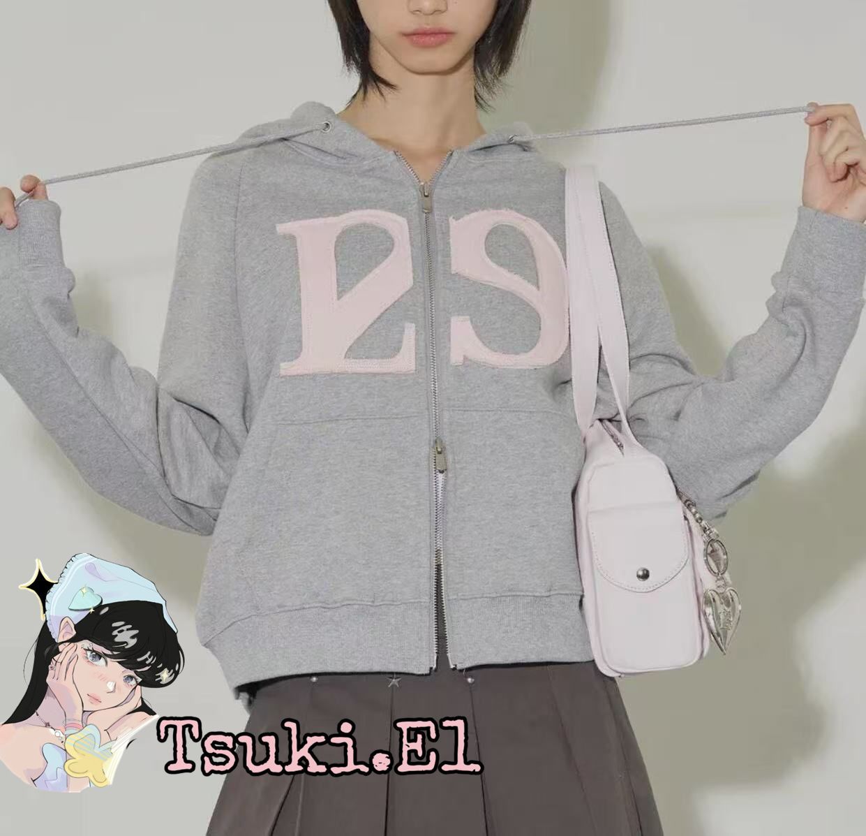 ILLIGO イリゴ パーカー 韓国 新品 韓国 ILLIGO イリゴ 129 LOGO PATCH HOODIE ZIP-UP フード